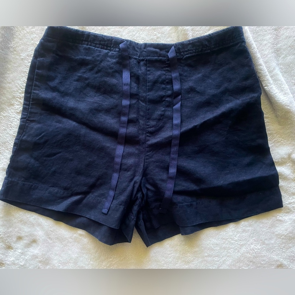 Women's linen Navy Blue Shorts white Label brand size 8 (US)
